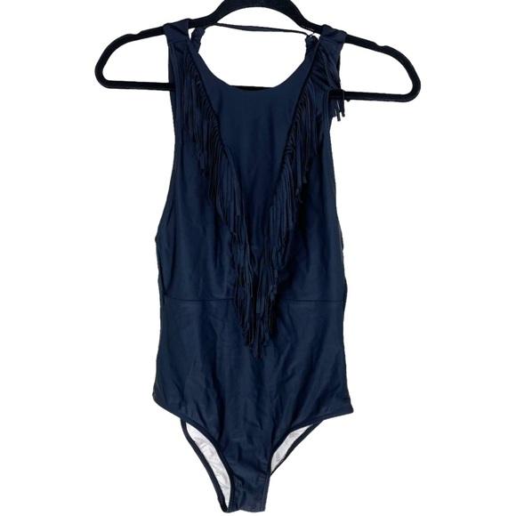 Cleobella Black Fringe One Piece Swimsuit - Picture 3 of 8